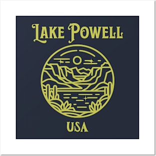 Lake Powell - Gold - USA Posters and Art